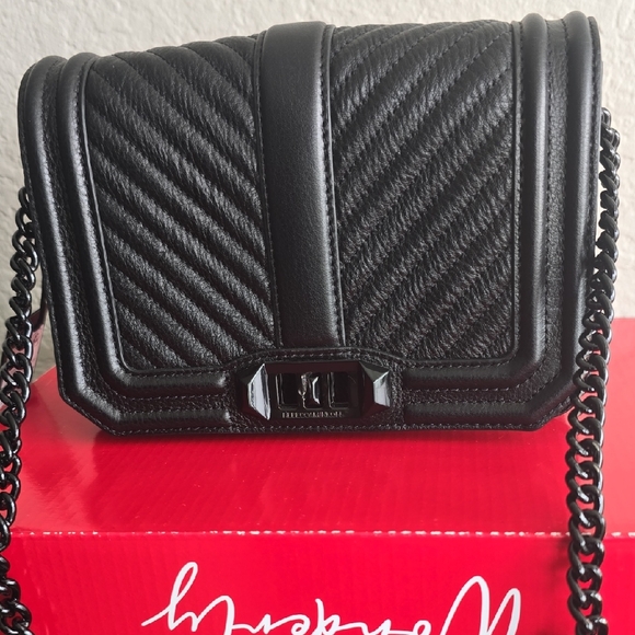 Rebecca Minkoff Black Quilted Crossbody Bag - Picture 1 of 3